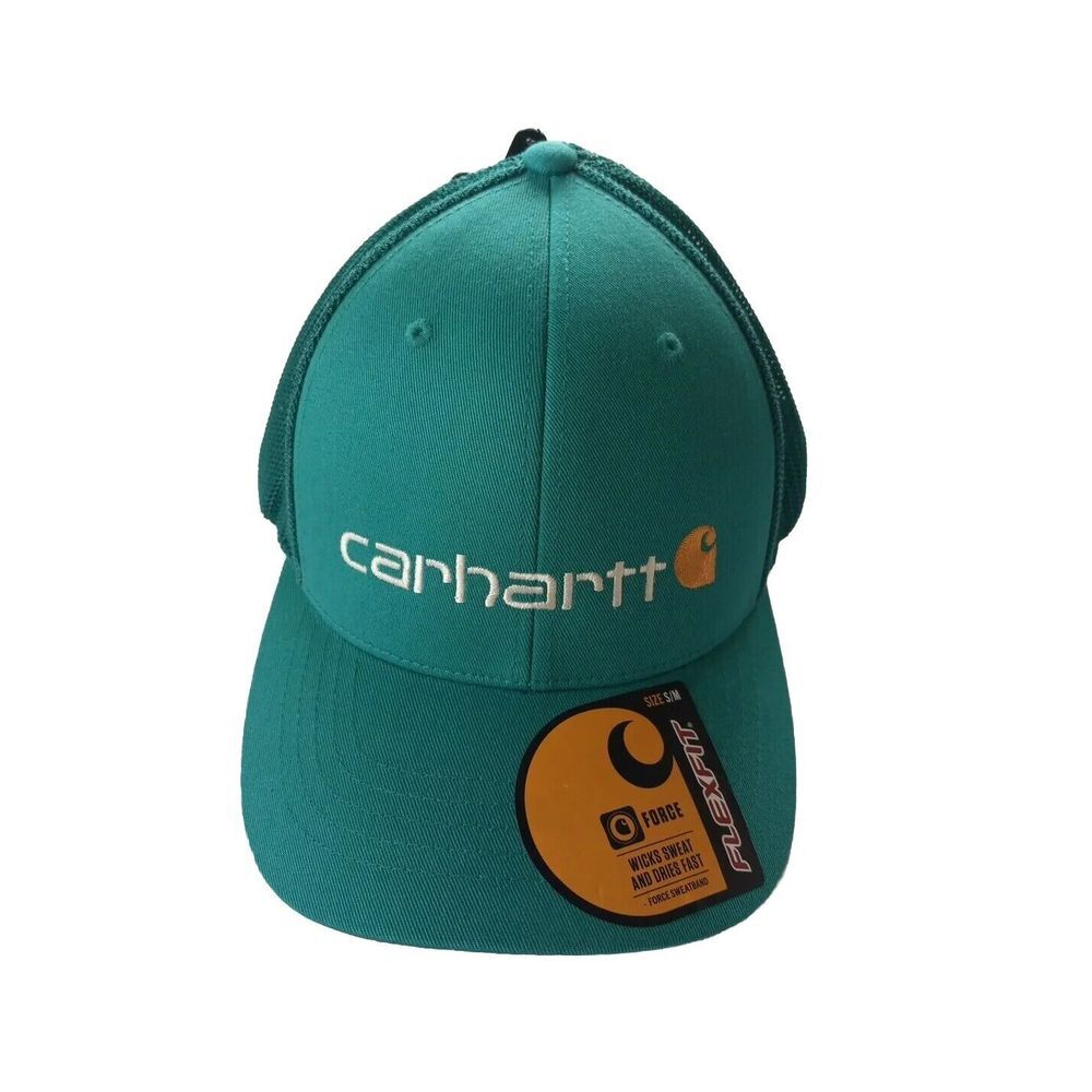 Carhartt Men's Rugged FlexFit AH5693-M‎ Canvas Mesh-Back Logo Graphic Cap - S-M